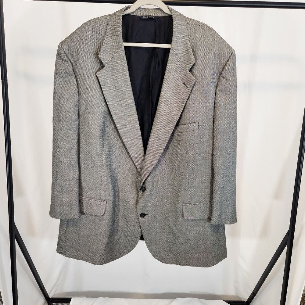 Burberrys' Men's 42R Gray Rochester Special Man Sport Suit Jacket 100% Wool